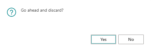 Confirmation Message: Discard Draft Email