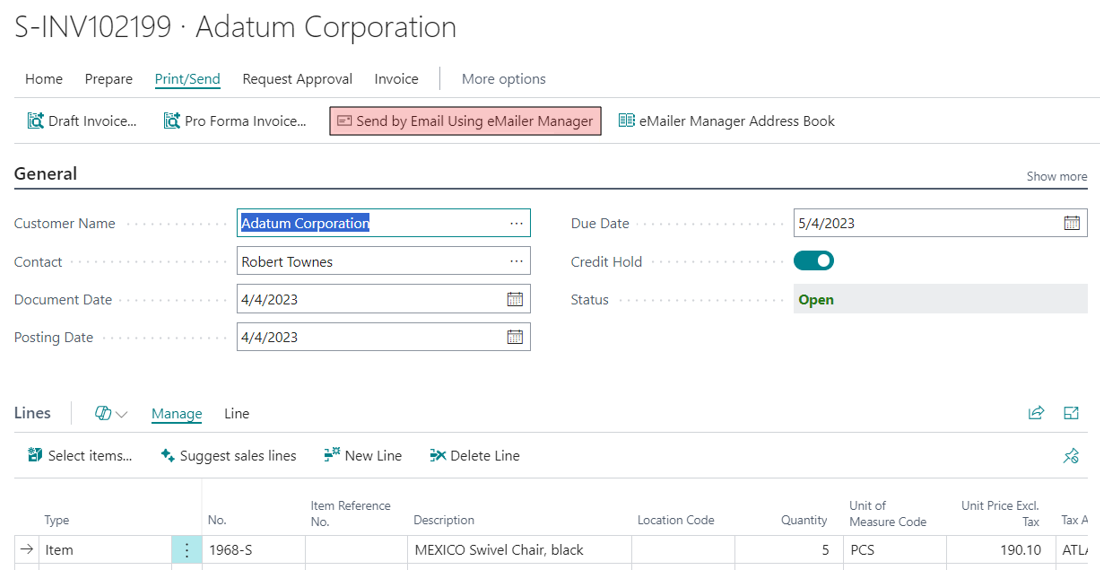 Send Email Using EMM