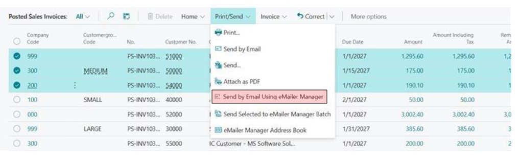 Send by Email Using eMailer
