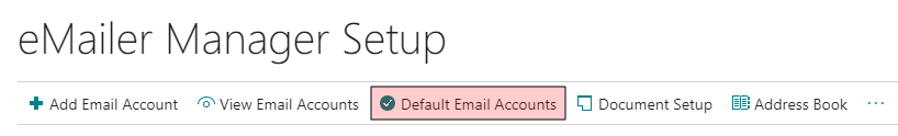 eMail Manager Setup Menu
