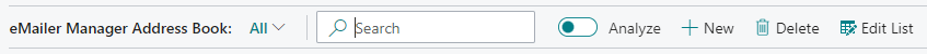 Address Book menu, Search Field