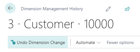 Undo Dimension Change