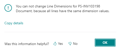 Line Level Dimension Changes