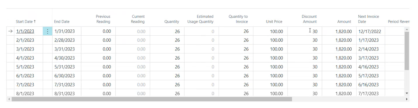 Billing Details Screen