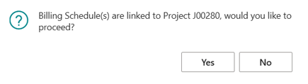 Project Link Confirmation Message