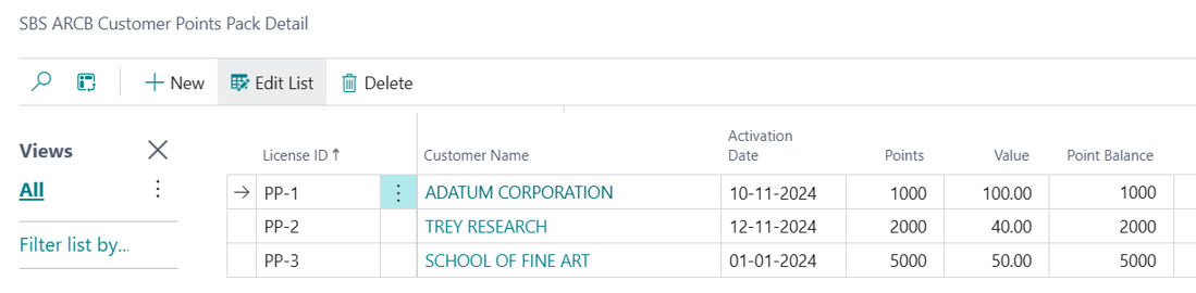 Point Balance, Delete Record