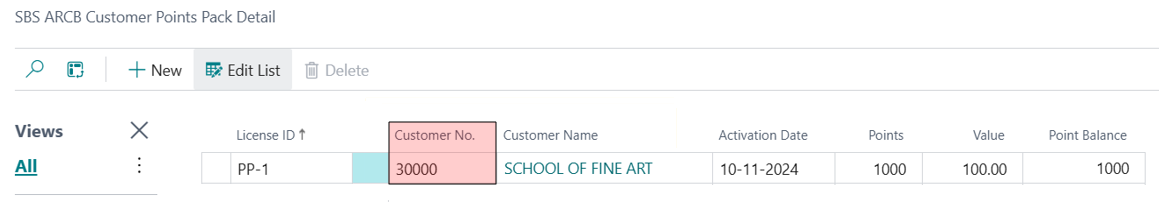 Point Balance, Modify Customer