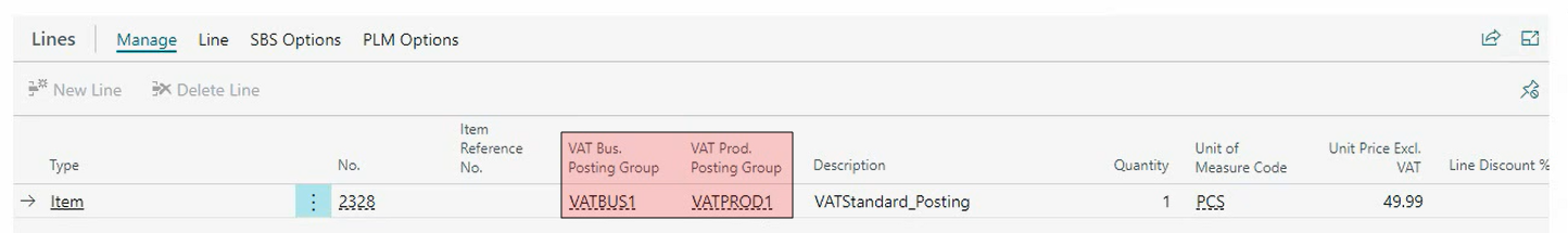 VAT in Posted Invoice