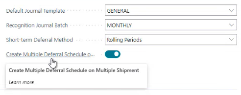 Button: Create Multiple Deferral Schedules on Multiple Shipments